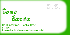 dome barta business card